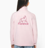 Kinderfleecevest met paardenlijntekening + naam